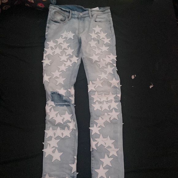 Other - blue jeans with white stars